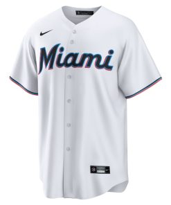 Alternative view of Tim Anderson Miami Marlins Nike Home Replica Player Jersey - White