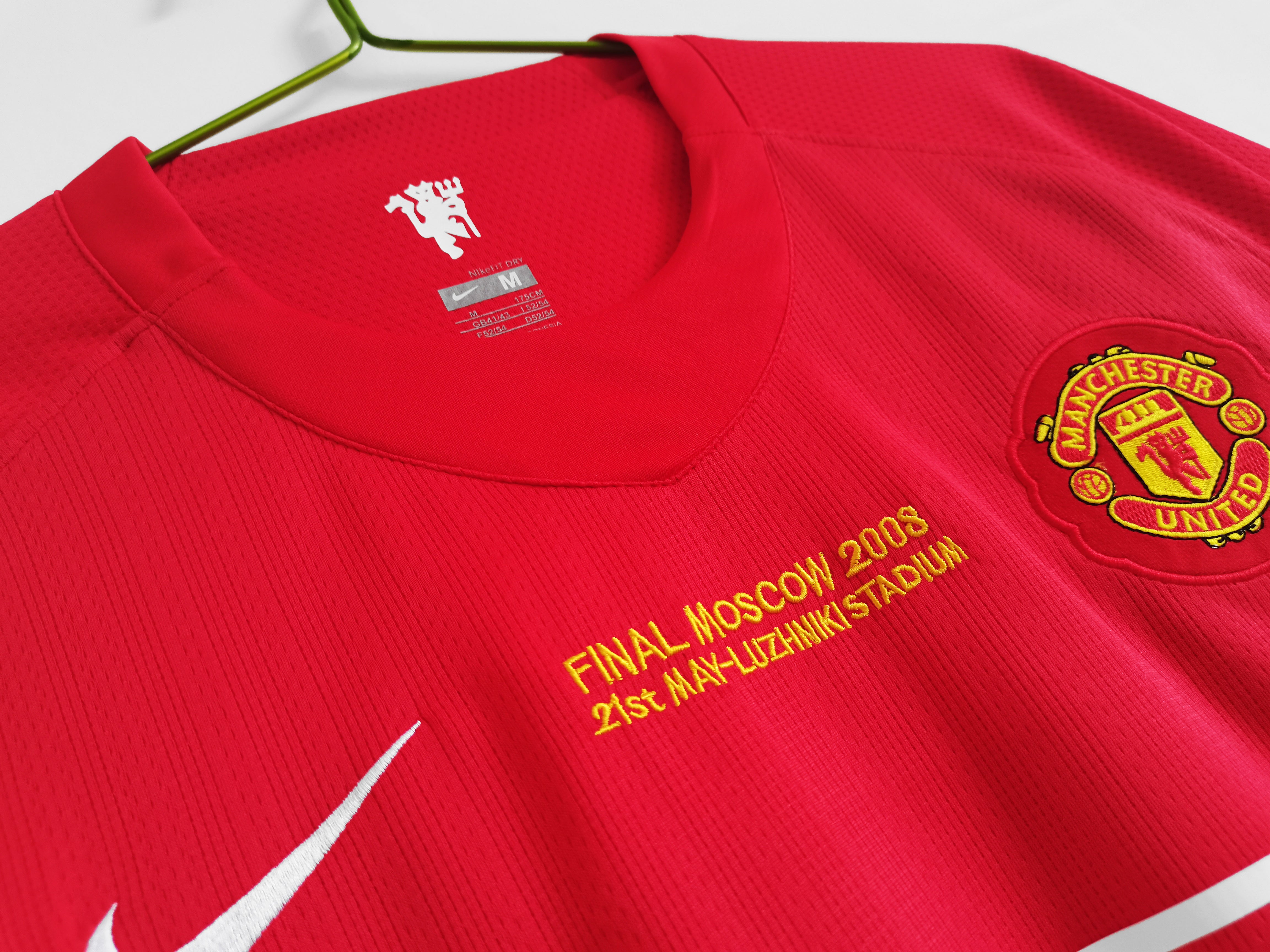 Manchester United Long Sleeve 2007-08 Home Champions Vintage Jersey - Image 3