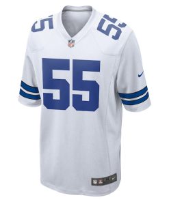 Alternative view of Leighton Vander Esch Dallas Cowboys Nike Team Game Jersey - White