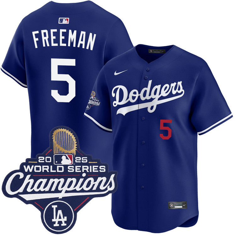 Freddie Freeman Los Angeles Dodgers Nike Youth 2025 World Series Champions Limited Jersey - Royal