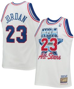 Men's Eastern Conference Michael Jordan White Hardwood Classics 1992 NBA All-Star Game Authentic Jersey