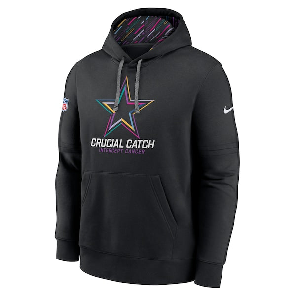 Dallas Cowboys Nike 2024 NFL Crucial Catch Club Pullover Hoodie - Black - Image 2