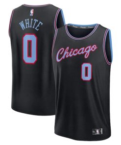 Coby White Chicago Bulls  Youth 2025/26 City Edition Fastbreak Jersey - Black