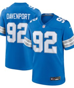 Marcus Davenport Detroit Lions Nike Team Game Jersey -  Blue