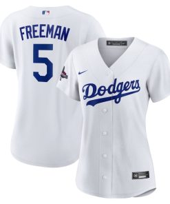 Freddie Freeman Los Angeles Dodgers Nike Women's 2024 World Series Champions Home Replica Player Jersey - White