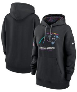 Carolina Panthers Nike Women's 2024 NFL Crucial Catch Club Pullover Hoodie - Black