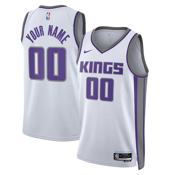Sacramento Kings Nike Unisex 2022/23 Swingman Custom Jersey White - Association Edition - Image 3