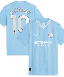 Jack Grealish Manchester City Puma Women's 2023/24 Home Replica Player Jersey - Sky Blue