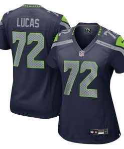 Abraham Lucas Seattle Seahawks Nike Women's Team Game Jersey -  College Navy