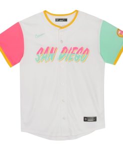 Alternative view of San Diego Padres Nike Preschool City Connect Jersey - White