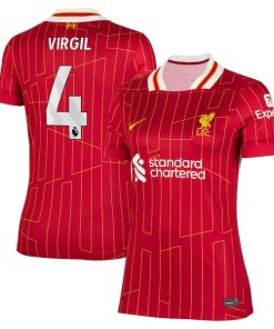 Virgil van Dijk Liverpool Nike Women's 2024/25 Home Replica Player Jersey?¨C Red