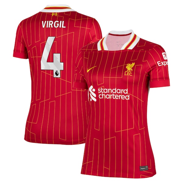 Virgil van Dijk Liverpool Nike Women's 2024/25 Home Replica Player Jersey?ยจC Red