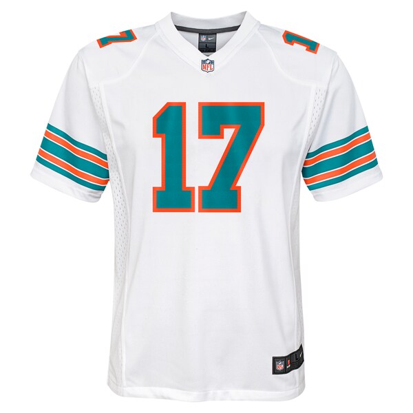 Jaylen Waddle Miami Dolphins Nike Youth Alternate Player Game Jersey - White - Image 3