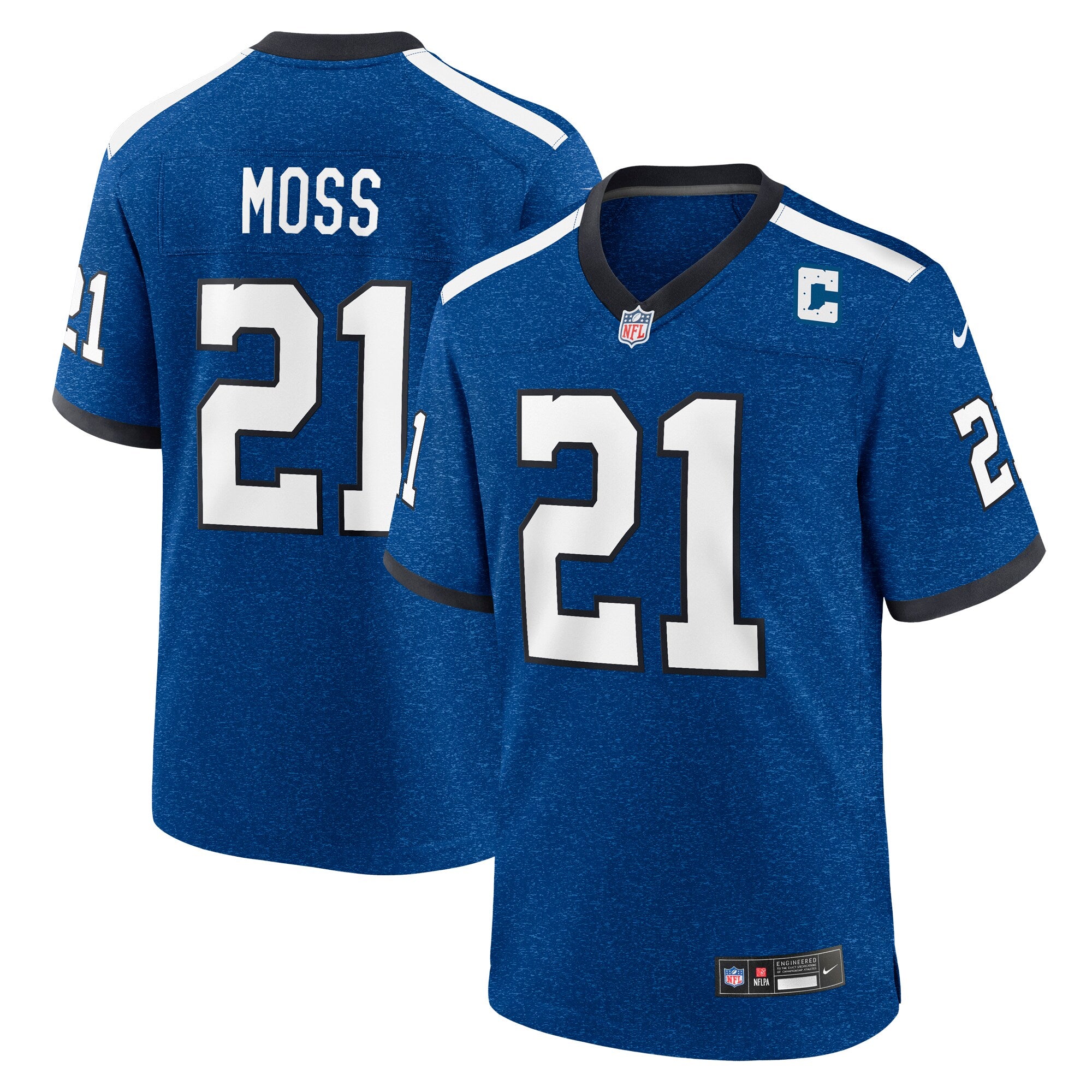 Zack Moss Indianapolis Colts Nike Game Player Jersey - Royal/Blue - Image 5