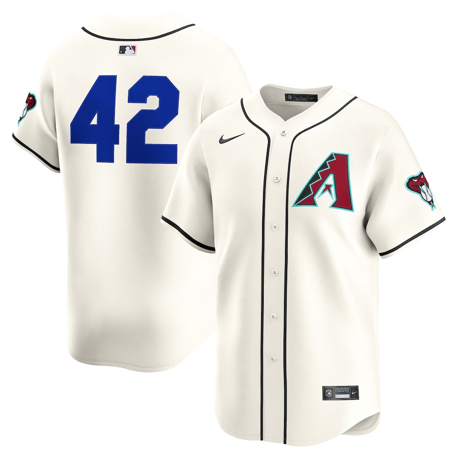 Arizona Diamondbacks Nike Home 2025 Jackie Robinson Day Limited Jersey ยจC Cream