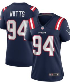 Alternative view of Armon Watts New England Patriots Nike Women's  Game Jersey -  Navy