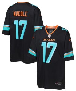 Jaylen Waddle Miami Dolphins Nike Youth 2025 Rivalries Collection Game Jersey - Pitch Blue