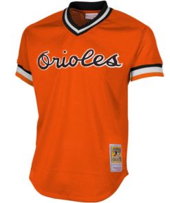 Alternative view of Cal Ripken Jr Baltimore Orioles 1988 Authentic Cooperstown Collection Mesh Batting Practice Jersey - Orange