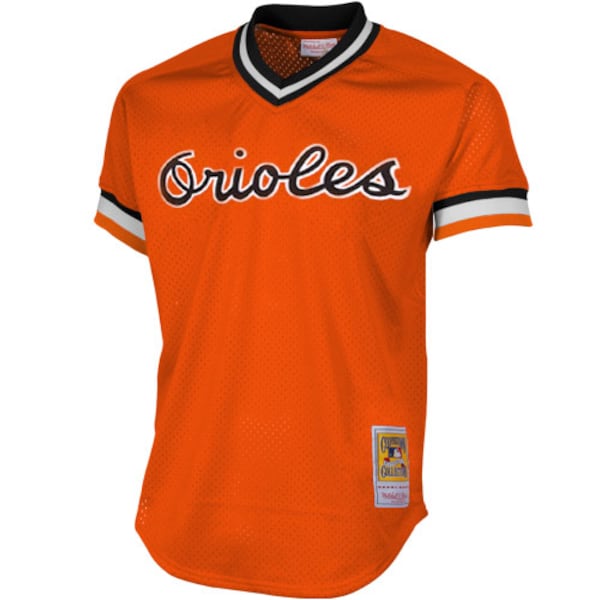 Cal Ripken Jr Baltimore Orioles 1988 Authentic Cooperstown Collection Mesh Batting Practice Jersey - Orange - Image 2
