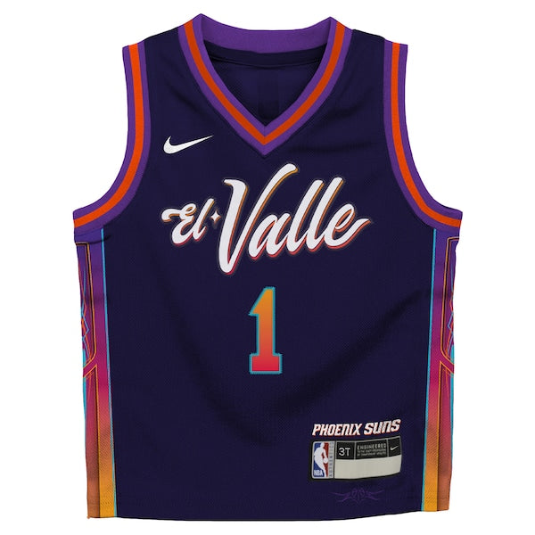 Devin Booker Phoenix Suns Nike Preschool Swingman Replica Jersey - City Edition - Purple - Image 2