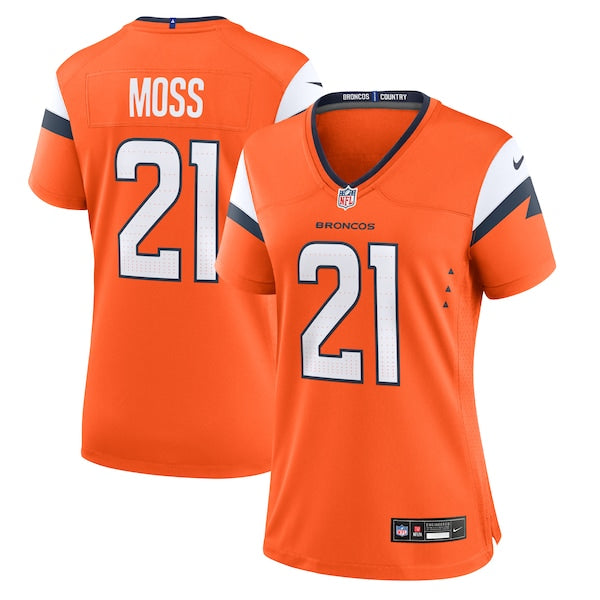 Riley Moss Denver Broncos Nike Women's Team Game Jersey - Orange