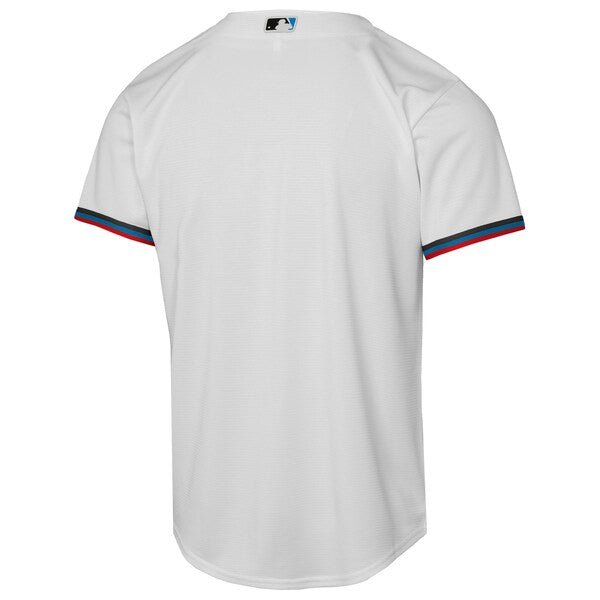 Miami Marlins Nike Youth Home Replica Jersey - White - Image 3