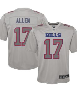 Josh Allen Buffalo Bills Nike Youth Atmosphere Game Jersey - Gray