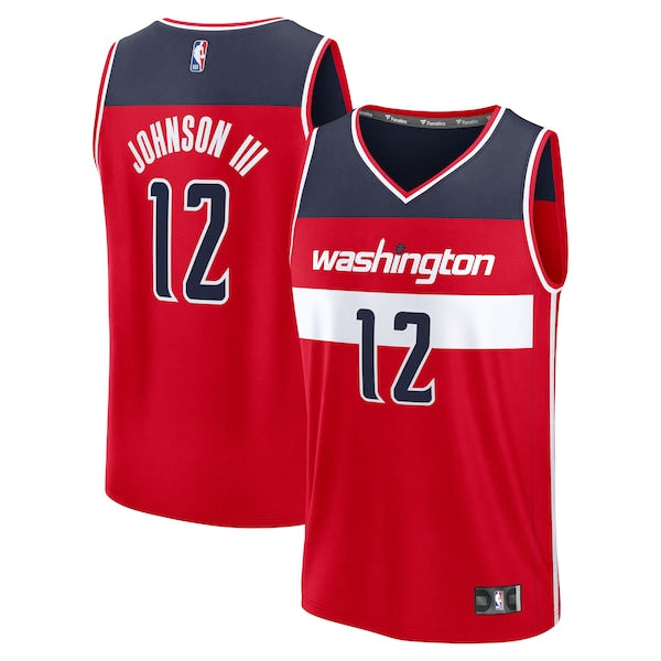 Tre Johnson III Washington Wizards Youth 2025 NBA Draft First Round Pick Fast Break Replica Jersey - Icon Edition - Red