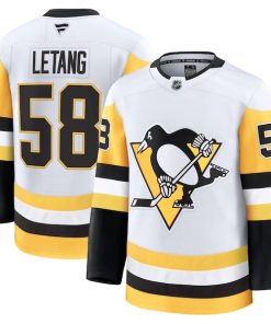 Alternative view of Kris Letang Pittsburgh Penguins   Premium Jersey - White/Black
