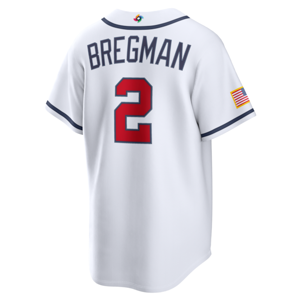 Alex Bregman USA Baseball Nike 2026 World Baseball Classic Home Stadium Jersey - White/Navy - Image 4