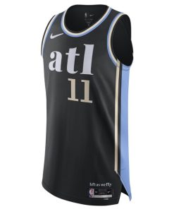 Alternative view of Nike Trae Young Atlanta Hawks  Authentic Jersey - City Edition - Black
