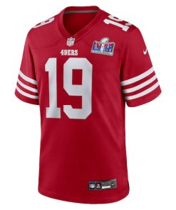 Alternative view of Deebo Samuel San Francisco 49ers Nike Super Bowl LVIII Game Jersey - Scarlet