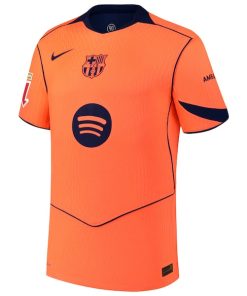 Alternative view of Frenkie de Jong Barcelona Nike 2025/26 Third Authentic Player Jersey - Orange