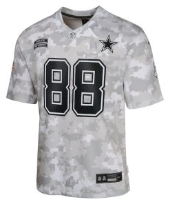 Alternative view of CeeDee Lamb Dallas Cowboys Nike Youth 2024 Salute to Service Game Jersey - Arctic Camo