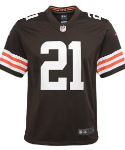 Alternative view of Denzel Ward Cleveland Browns Nike Youth Game Jersey - Brown