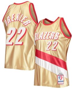 Clyde Drexler Portland Trail Blazers 75th Anniversary 1991/92 Hardwood Classics Swingman Jersey - Gold