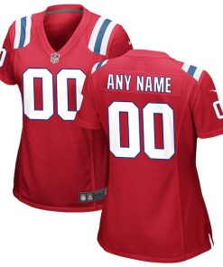 New England Patriots Nike Women's Alternate Custom Jersey - Red