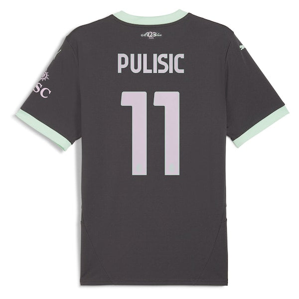 Christian Pulisic AC Milan Puma 2024/25 Third Replica Player Jersey - Charcoal - Image 3