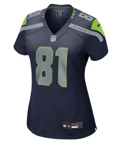 Alternative view of Eric Saubert Seattle Seahawks Nike Women's Team Game Jersey -  College Navy