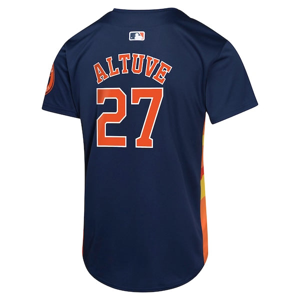 Jose Altuve Houston Astros Nike Youth Alternate Limited Player Jersey - Navy/Orange - Image 4