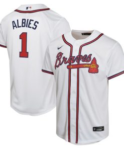 Ozzie Albies Atlanta Braves Nike Youth Home Game Player Jersey - White