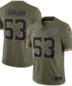 Shaquille Leonard Indianapolis Colts Nike 2022 Salute To Service Limited Jersey - Olive