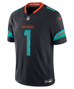 Alternative view of Tua Tagovailoa Miami Dolphins Nike 2025 Rivalries Collection Limited Jersey - Pitch Blue