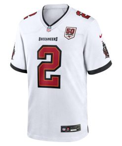 Alternative view of Emeka Egbuka  Tampa Bay Buccaneers Nike 50th Season Game Jersey -  White