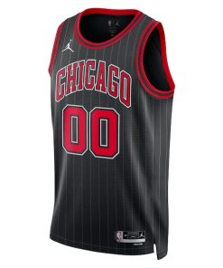 Alternative view of Chicago Bulls Jordan Brand Unisex 2022/23 Swingman Custom Jersey - Statement Edition - Black