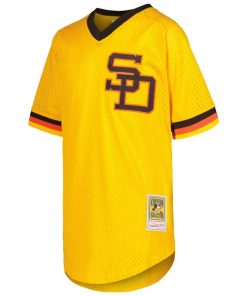 Alternative view of Dave Winfield San Diego Padres Youth Cooperstown Collection?Mesh Batting Practice Jersey - Gold