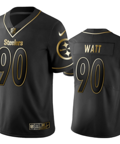 T.J. Watt Pittsburgh Steelers Nike Platinum Retro Gold Edition Limited Jersey - Black