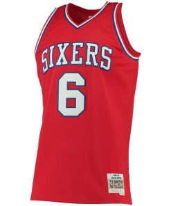 Alternative view of Julius Erving Philadelphia 76ers 1982/83 Big & Tall Hardwood Classics Swingman Jersey - Red