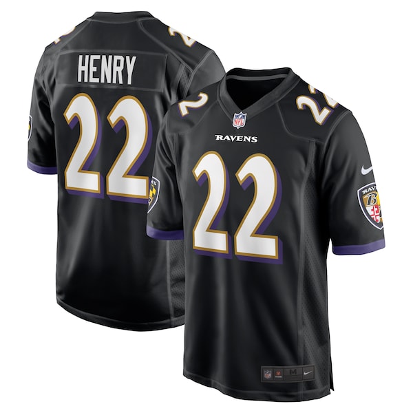 Derrick Henry Baltimore Ravens Nike Alternate Game Jersey - Black/Purple - Image 2
