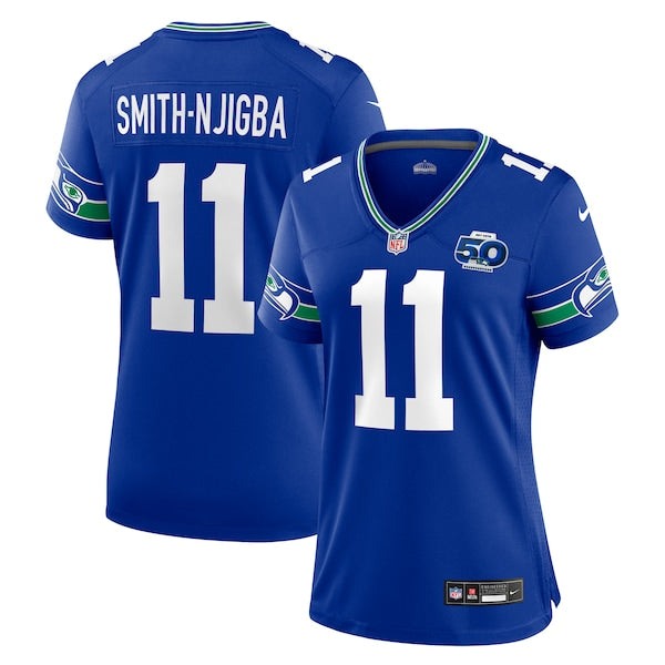 Jaxon Smith-Njigba Seattle Seahawks Nike Women's Alternate 2 50th Season Game Jersey - Royal/College Navy - Image 2